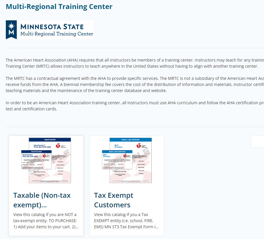 Multi-Regional Training Center Order System